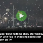 Daily Mail image of Super Bowl protest