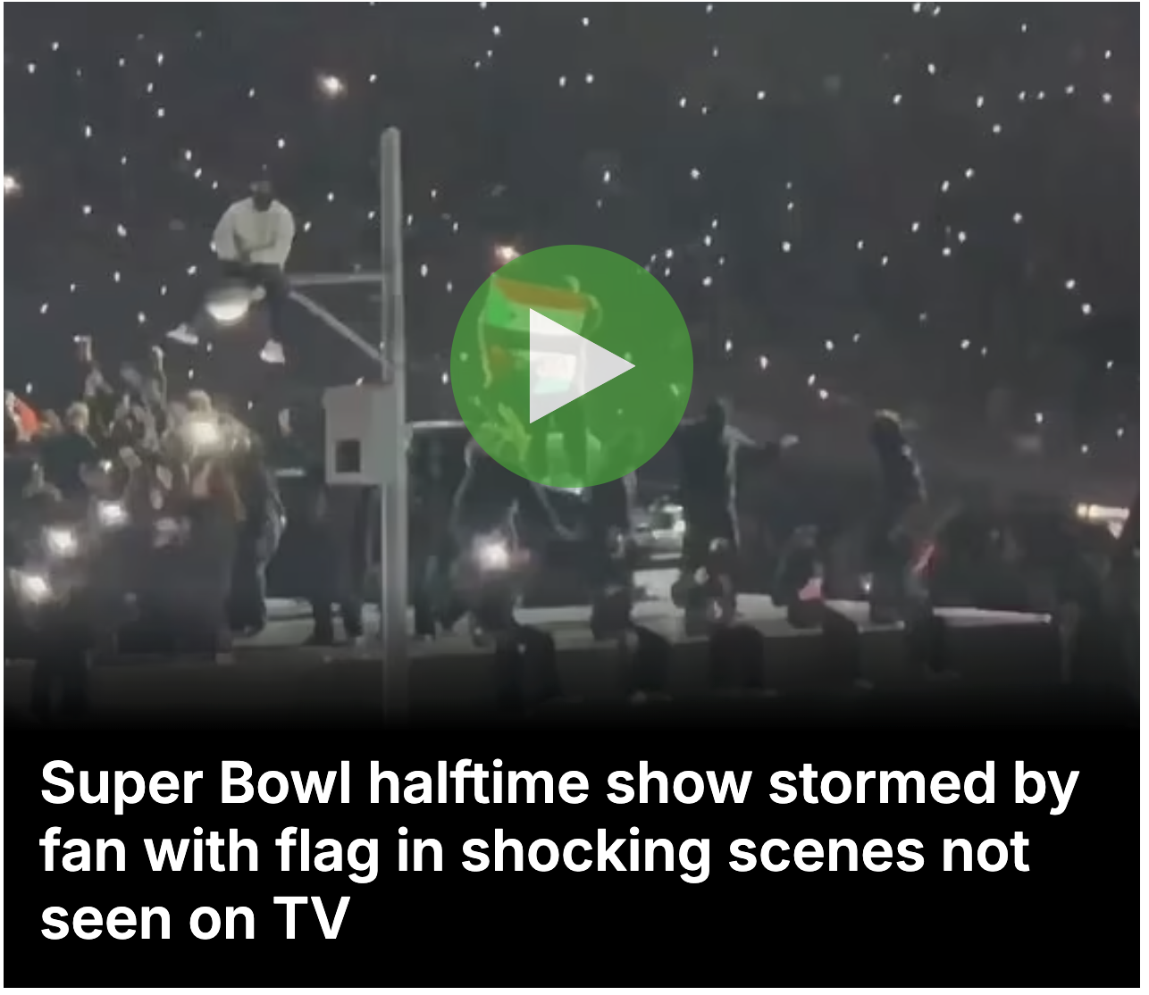 Daily Mail image of Super Bowl protest